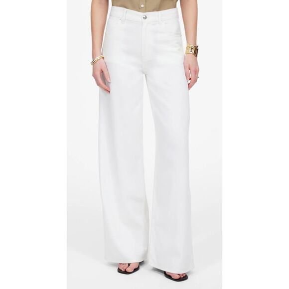 Madewell Denim - Madewell Superwide Leg Jeans Tile White High Rise 32P NWT